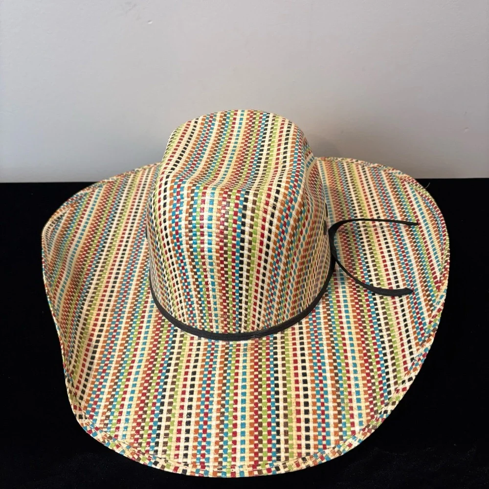 Kid’s Ariat Multicolor Woven Straw Western Cowboy Rodeo Hat